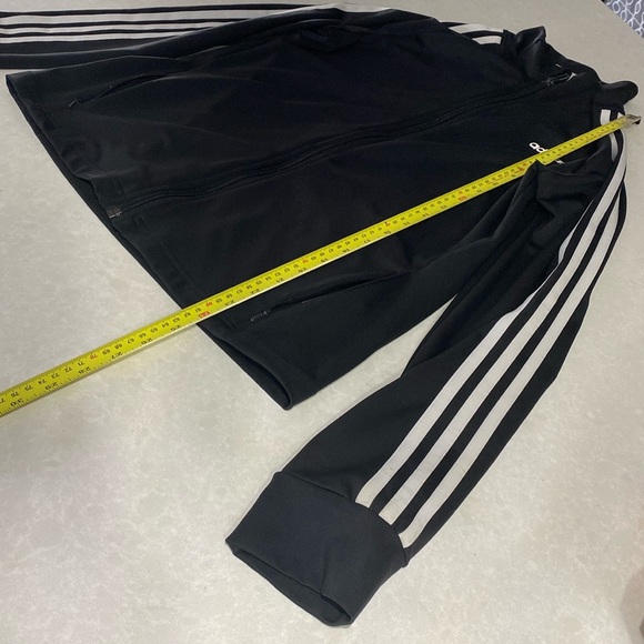 Adidas Essentials Climalite 3-stripes Tricot Track Jacket Size M black ⭐️⭐️⭐️⭐️ - Picture 7 of 17